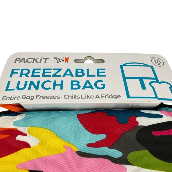 Packit Freezable Lunch Bag Colorful Camo Foldable Insulated School Work Hiking - Picture 6 of 10